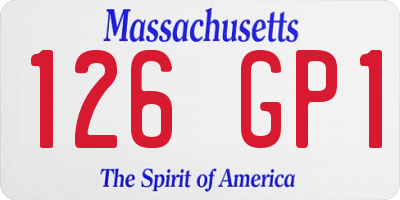 MA license plate 126GP1