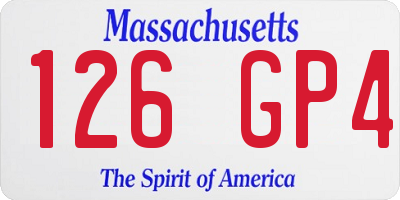 MA license plate 126GP4