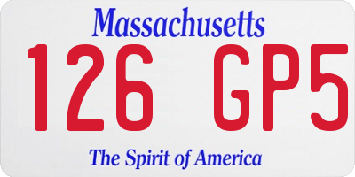 MA license plate 126GP5