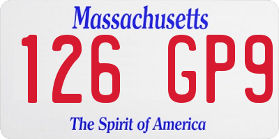 MA license plate 126GP9