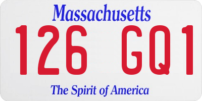 MA license plate 126GQ1