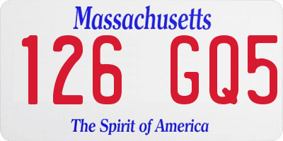 MA license plate 126GQ5