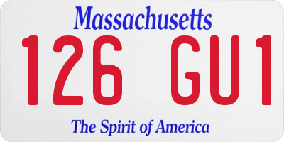 MA license plate 126GU1