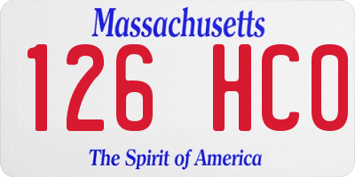 MA license plate 126HC0