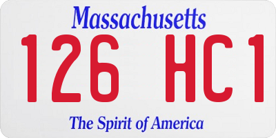 MA license plate 126HC1
