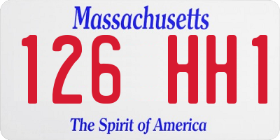 MA license plate 126HH1