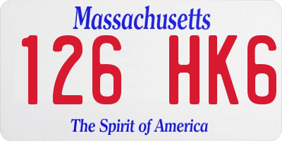 MA license plate 126HK6