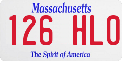 MA license plate 126HL0
