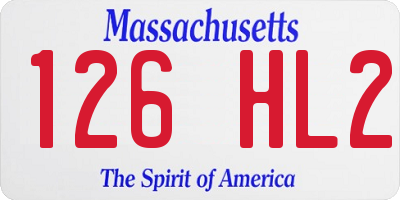 MA license plate 126HL2
