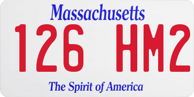 MA license plate 126HM2