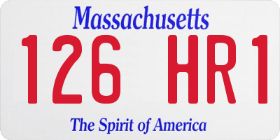MA license plate 126HR1