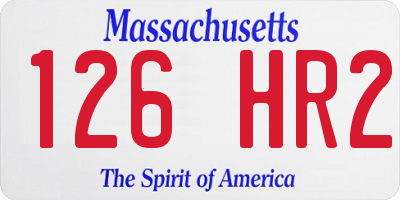 MA license plate 126HR2