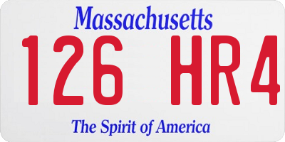 MA license plate 126HR4