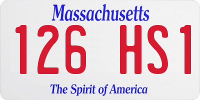 MA license plate 126HS1