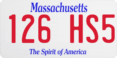 MA license plate 126HS5