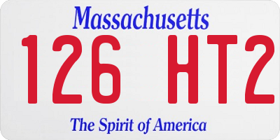 MA license plate 126HT2
