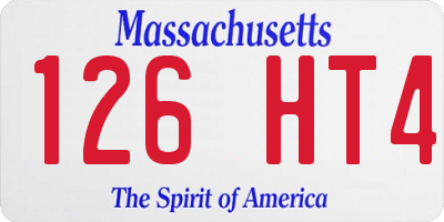 MA license plate 126HT4