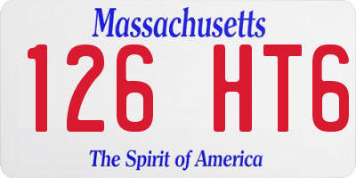 MA license plate 126HT6