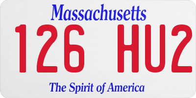 MA license plate 126HU2