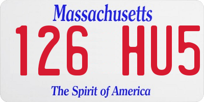 MA license plate 126HU5