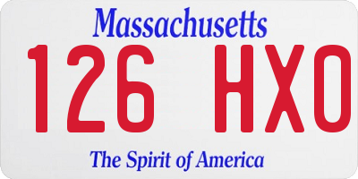 MA license plate 126HX0
