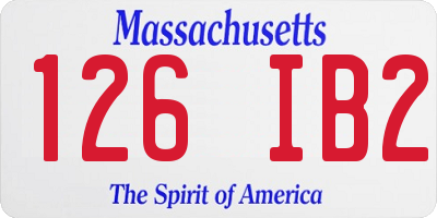 MA license plate 126IB2