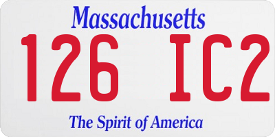 MA license plate 126IC2
