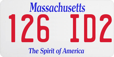 MA license plate 126ID2