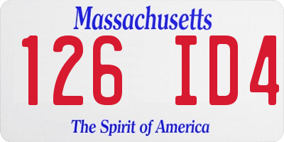 MA license plate 126ID4