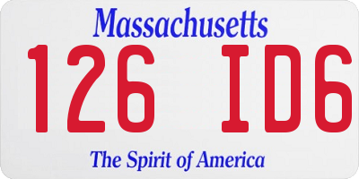 MA license plate 126ID6