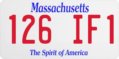 MA license plate 126IF1