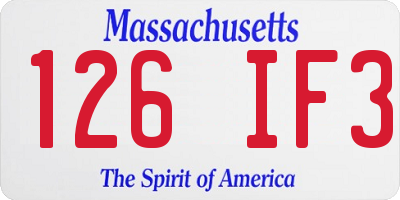 MA license plate 126IF3