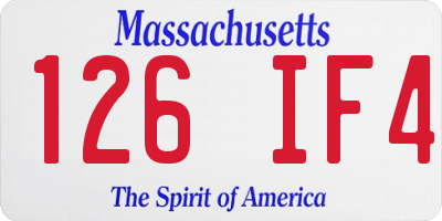 MA license plate 126IF4