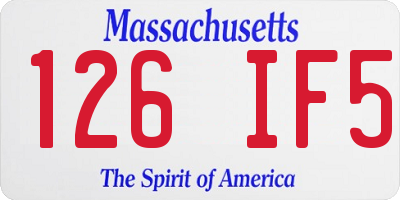 MA license plate 126IF5