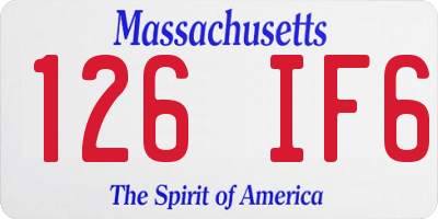 MA license plate 126IF6