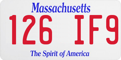 MA license plate 126IF9
