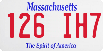 MA license plate 126IH7