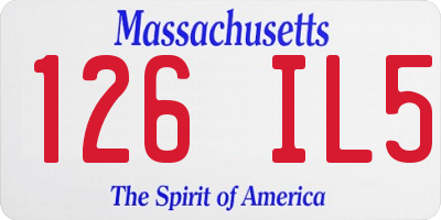 MA license plate 126IL5