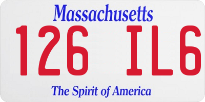 MA license plate 126IL6