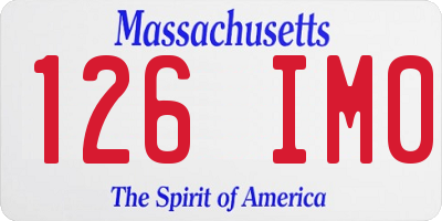 MA license plate 126IM0