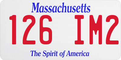 MA license plate 126IM2