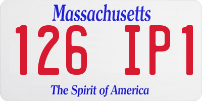 MA license plate 126IP1