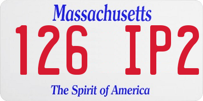 MA license plate 126IP2
