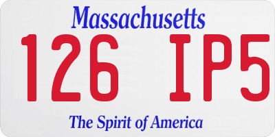MA license plate 126IP5