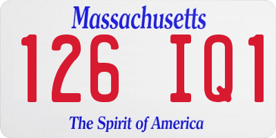 MA license plate 126IQ1