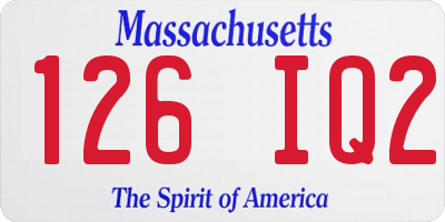 MA license plate 126IQ2