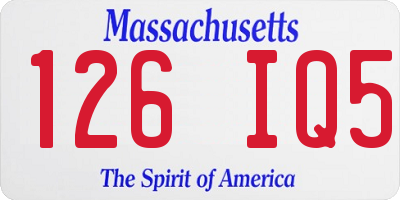 MA license plate 126IQ5