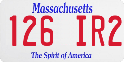 MA license plate 126IR2