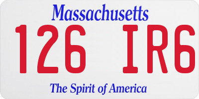 MA license plate 126IR6