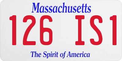 MA license plate 126IS1